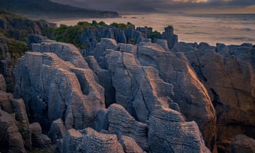 The Pancake Rocks In Punakaiki, New Zealand<br>GettyImages-1142089273