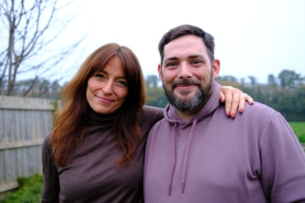 Davina McCall witih Jon Scarlett-Phillips in Long Lost Family.