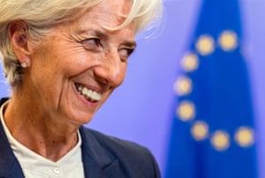 Managing Director of the International Monetary Fund Christine Lagarde smiles as she leaves after a meeting of eurozone heads of state at the EU Council building in Brussels on Monday, July 13, 2015. A summit of eurozone leaders reached a tentative agreement with Greece on Monday for a bailout program that includes “serious reforms” and aid, removing an immediate threat that Greece could collapse financially and leave the euro. (AP Photo/Geert Vanden Wijngaert)