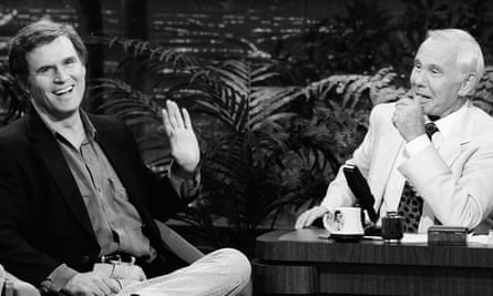 Charles Grodin, left, with Johnny Carson on his TV show in 1990.