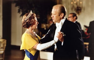 Gerald Ford dances with the Queen at a ball at the White House on 7 July 1976