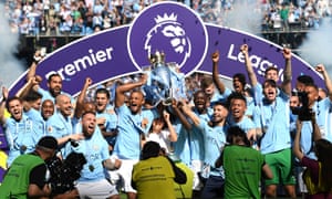Manchester City Given Premier League Trophy After Draw With Huddersfield Live Football The Guardian