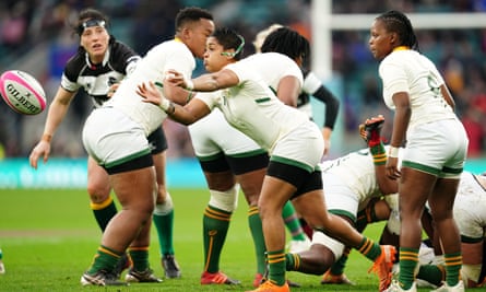 Zenay Jordaan d'Afrique du Sud lors du match international d'automne au stade de Twickenham.