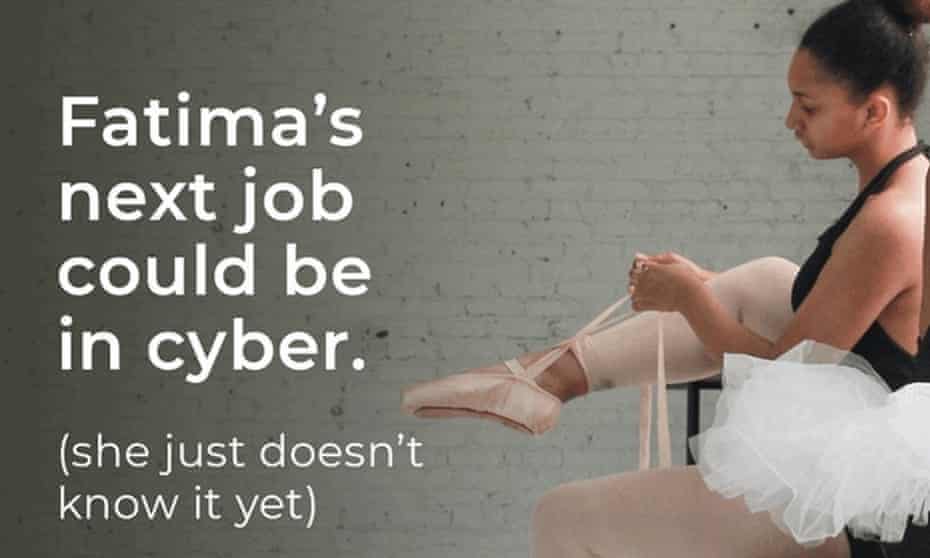 The government-backed campaign features a ballet dancer unaware her lifelong dreams are about to be dashed.
