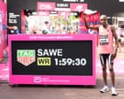 'It will remain in my mind forever': Sabastian Sawe on breaking two-hour marathon barrier – video