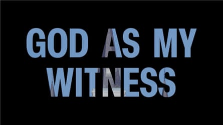 A documentary title screen reading 'God As My Witness'