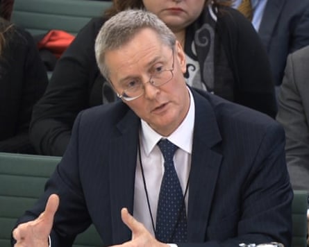 Richard Adam appears before MPs at Portcullis House in London in February 2018