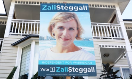 A view to change: a campaign poster for Zali Steggall in the Sydney seat of Warringah.