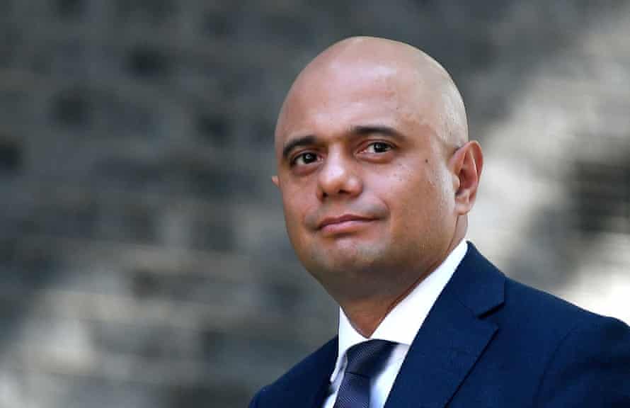 Sajid Javid arriving at No 10 for cabinet today.