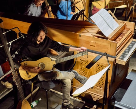 Behind the scenes during rehearsals for L’Orfeo by Monteverdi at Glyndebourne