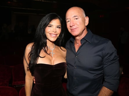 Bezos with his fiancee, Lauren Sánchez.