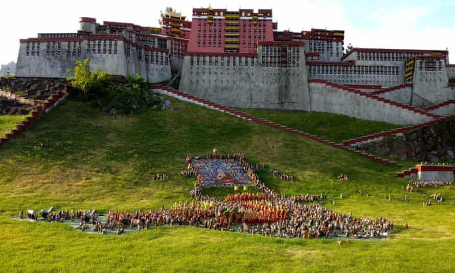 A replica of Tibet’s Potala Palace at the Splendid China park in Shenzhen.