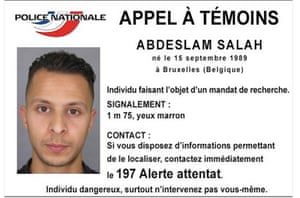 French police put out a wanted notice for Salah Abdeslam in connection with Friday’s attacks in Paris.