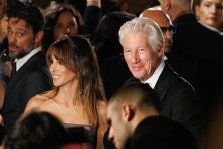 Richard Gere in a crowd at the Armani fashion show