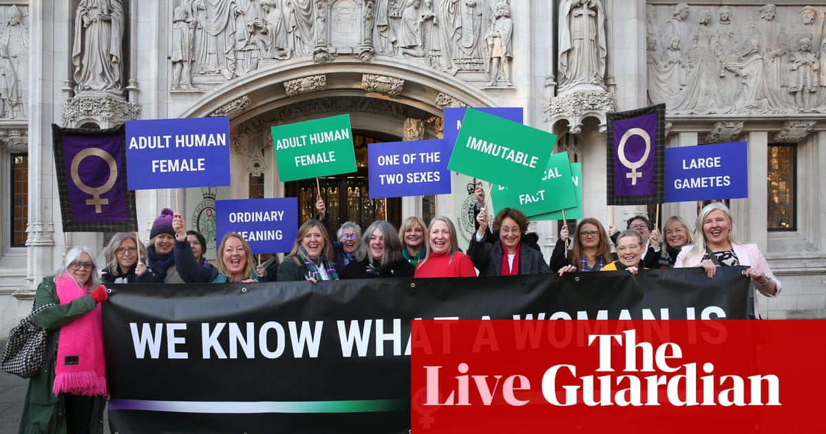UK supreme court to rule on legal definition of a woman live