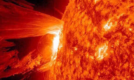 Prominence eruptions from the sun often cause solar storms