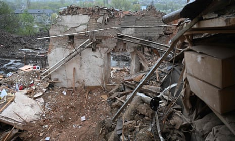 The history museum destroyed following Russian missile strike in the town of Kupyansk, Kharkiv.