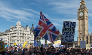 Pro-EU supporters take part in the Unite For Europe rally in London