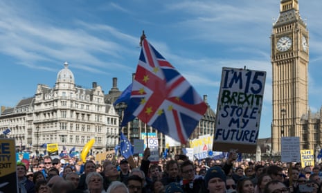 An anti-Brexit rally in London.