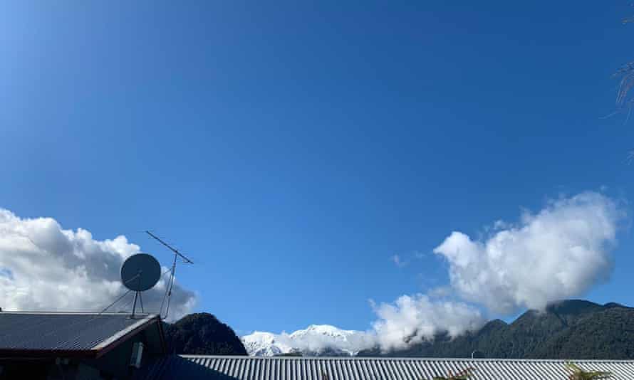 Tourists hadn’t seen blue blue sky in Franz Josef for up to a week.