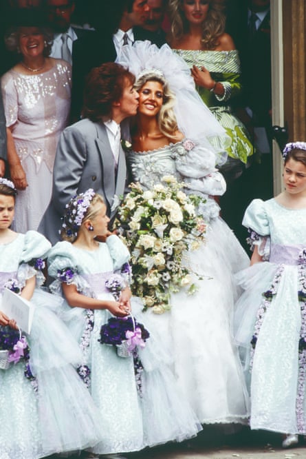 Bill Wyman, and Mandy Smith, Wedding in London, on June 5,1989 in, London, UK