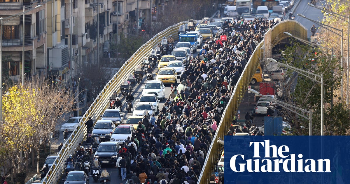‘We want the mullahs gone’: economic crisis sparks biggest protests in Iran since 2022