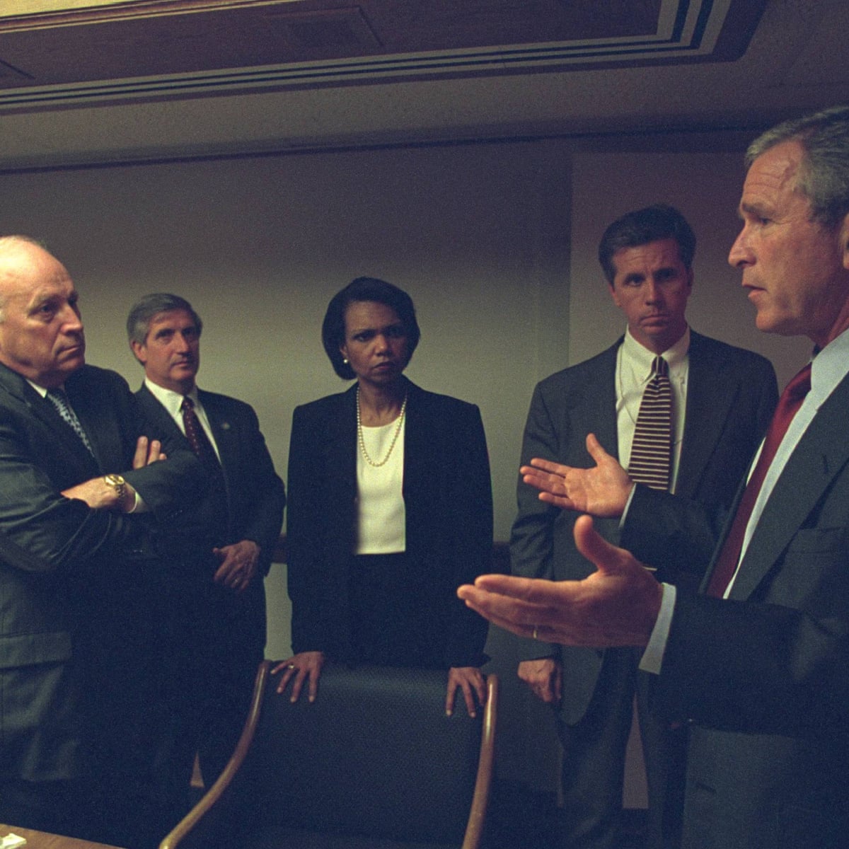 Inside the White House on 9/11: unseen photos of Bush and Cheney in bunker  | September 11 2001 | The Guardian