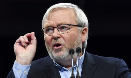 Former Australian prime minister Kevin Rudd said the US should supply more weapons to Taiwan.