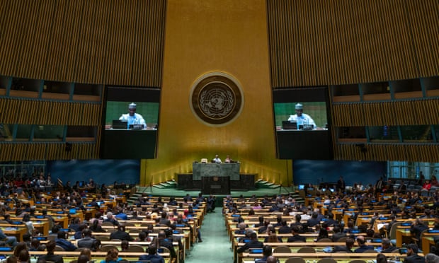 The opening of the UN general assembly at the organisation’s headquarters in New York