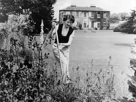 Molly Keane in her garden.