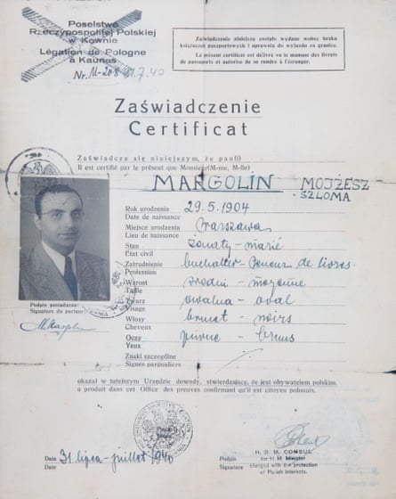 Mark Margolin’s proof of citizenship document.