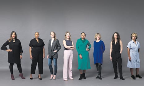 Women in advertising, left to right: Karen Blackett of WPP, Sarah Jenkins of Grey London, Jo Wallace of JWT London, Jo Arden of MullenLowe, Sereena Abbassi of M&amp;C Saatchi Group, Ali Hanan of Creative Equals, independent consultant Victoria Brooks and Stephanie Matthews of Virgin Group
