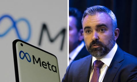 New Mexico attorney general Raúl Torrez and Meta logo