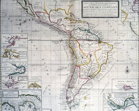 Map showing the limits of the South Sea Company