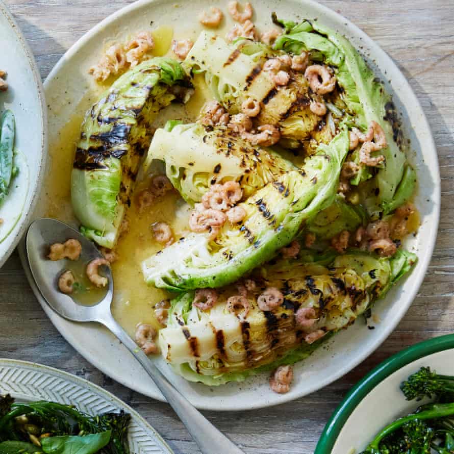 Hispi cabbage with brown shrimp butter