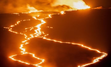 Did he see it coming? … Mauna Loa erupts on Hawaii in 2022.