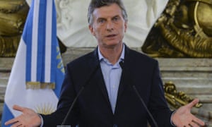 Argentina’s president, Mauricio Macri