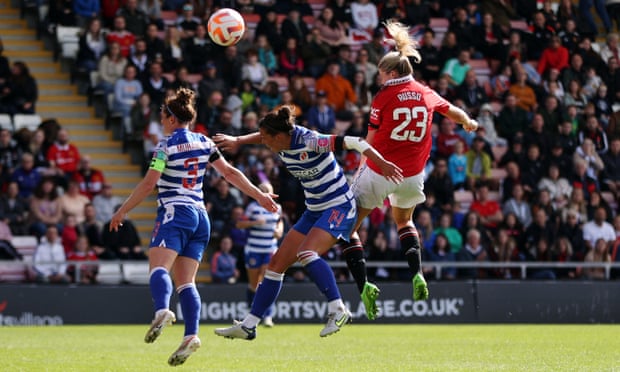 Maya Le Tissier heads Manchester United to easy WSL win over Reading | Women's Super League 1 Manchester United’s Alessia Russo scores their fourth goal against Reading
