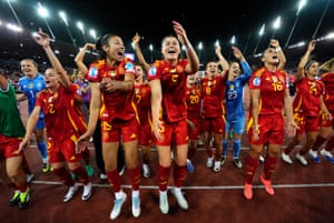 Spain’s players observe their semi-final triumph complete Germany astatine Letzigrund