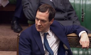 George Osborne listens in the House of Commons on Monday during an urgent question regarding his appointment as the editor of the London Evening Standard