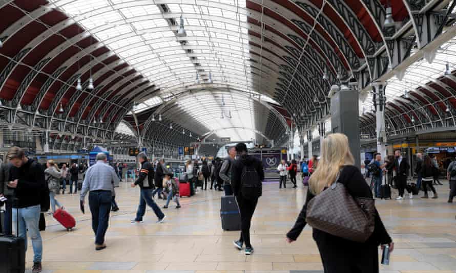 Paddington station in west London. Diesel trains mean nitrogen dioxide on the concourse is about twice the annual limits for outdoor air.