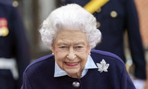 Britain’s Queen Elizabeth II meets members of the Royal Regiment of Canadian Artillery at Windsor Castle, Windsor.