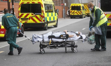 A patients arrives at a hospital in London.