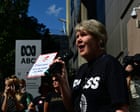 Australia news live: cheers as Fran Kelly addresses striking ABC staff; inflation eases ahead of fuel price shock