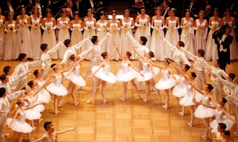 Dancers of the opera ballet perform during the opening of the traditional Opera Ball at the state opera in Vienna, Austria in 2011.