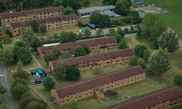 Aerial view of blocks of accommodation on the Wethersfield site