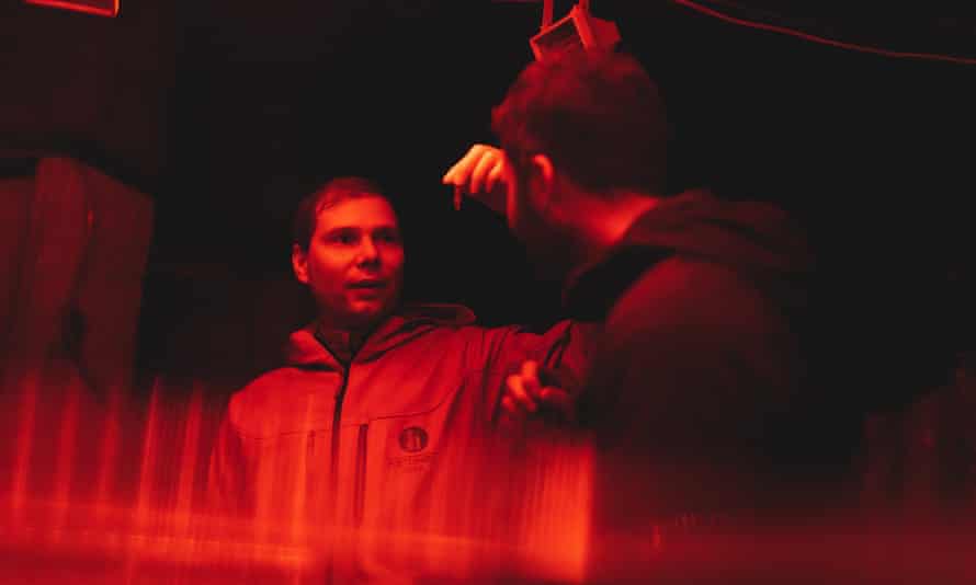 Primož, in his lab, chats to writer Tom Allan.