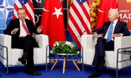 Biden was with the president of Turkey at a NATO summit in Madrid last year
