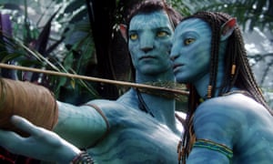 Sam Worthington and Zoe Saldana on Avatar.