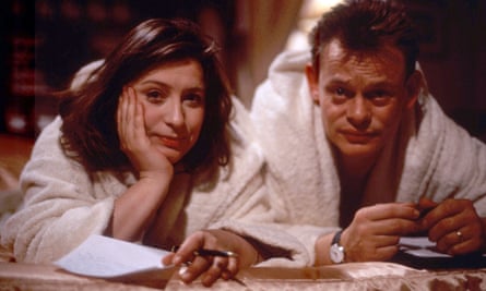Caroline Quentin and Martin Clunes in Men Behaving Badly.